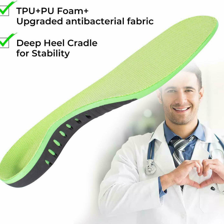 Orthotic Shoe Insoles Inserts Flat Feet High Arch Support For Plantar Fasciitis