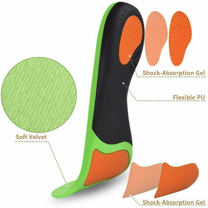 Orthotic Shoe Insoles Inserts Flat Feet High Arch Support For Plantar Fasciitis