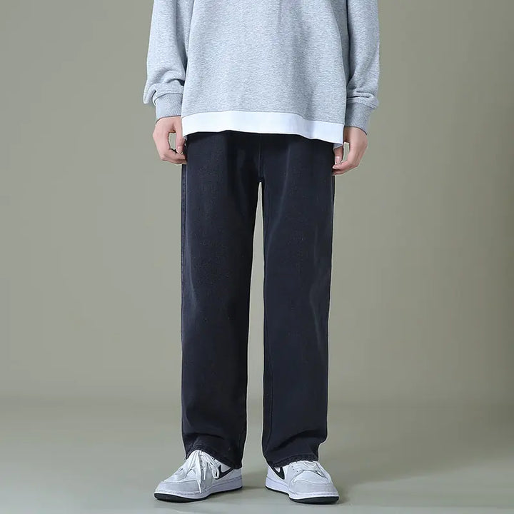 Men's Denim Wide-Leg Pants