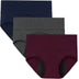 INNERSY Women's Period Underwear High Waisted Postpartum Menstrual Panties 3 Pack 5X-Large Dark Vintage
