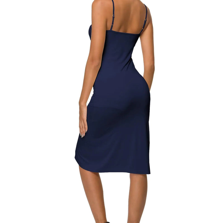 Women's Full Slips Cami Long Spaghetti Strap Under Dress XX-Large Navy Blue
