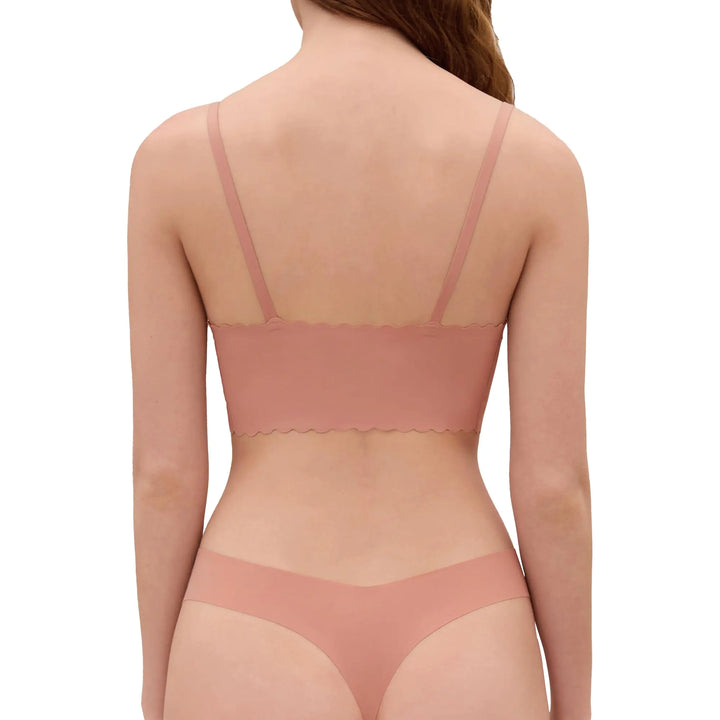 DEANGELMON V Neck Bra Padded Seamless Adjustable Straps Bralettes Everyday Basic Sleeping Bras Multiple Pack Black,soft Peach,apricot Small