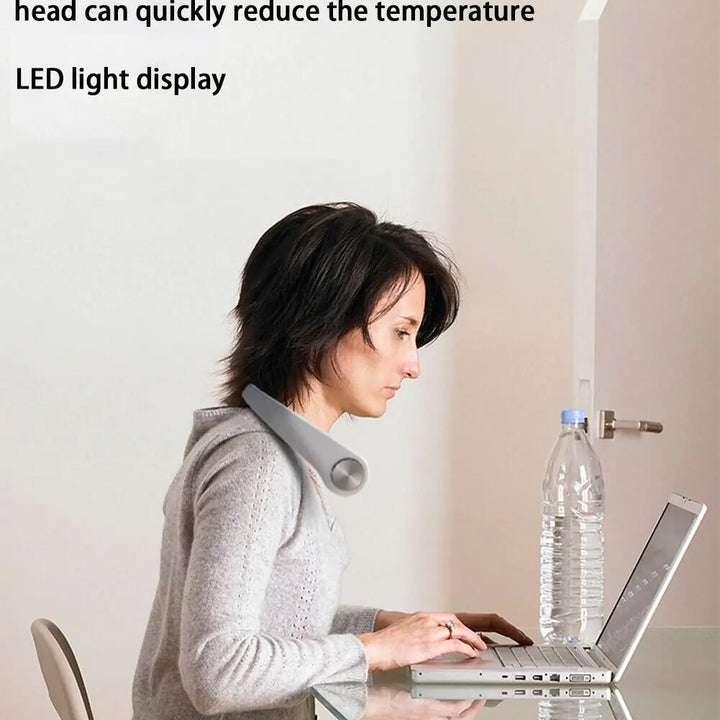 USB Portable Hanging Neck Fan Cooling Air Cooler Little Electric Air Conditioner