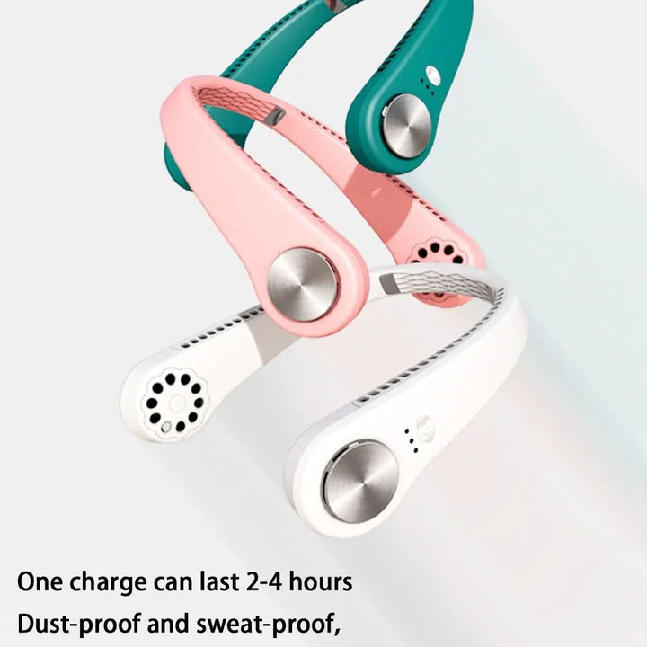 USB Portable Hanging Neck Fan Cooling Air Cooler Little Electric Air Conditioner