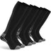 GRAPMKTG 3 Pack Soccer Baseball Softball Socks for Youth Women and Men Knee High Football Socks for Boys Girls X-Small Black
