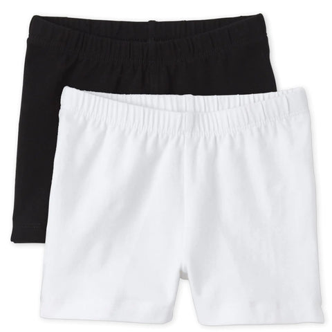 The Children's Place Girls Basic Cartwheel Short XX-Large Black/White 2